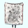 Celestial Sphynx Tattoo Woven Tapestry Throw Blanket
